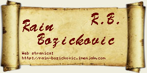 Rain Božičković vizit kartica